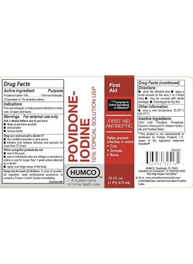 humco Iodine 10% Topical Solution - 470ml - Image 3